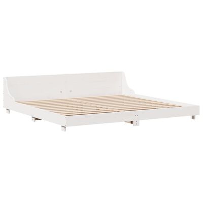 vidaXL Cadre de lit sans matelas blanc 180x200 cm bois massif de pin