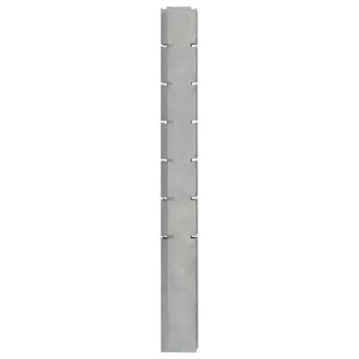 vidaXL Poteau de clôture en gabion argenté 180 cm acier galvanisé