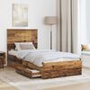 vidaXL Cadre de lit Bois ancien 90 x 190 cm Bois d'ing&eacute;nierie