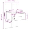 vidaXL Cabinet de chevet 2 pcs Bois ancien 50 x 32,5 x 80cm