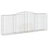 vidaXL Paniers &agrave; gabions arqu&eacute;s 7 pcs 400x50x140/160 cm Fer galvanis&eacute;