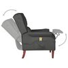 vidaXL Fauteuil de massage inclinable Gris fonc&eacute; Velours