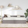 vidaXL Cadre de lit d'angle avec matelas Autre 2 pcs Taupe tissu