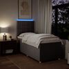 vidaXL Sommier &agrave; lattes de lit avec matelas Taupe 80x200 cm Tissu
