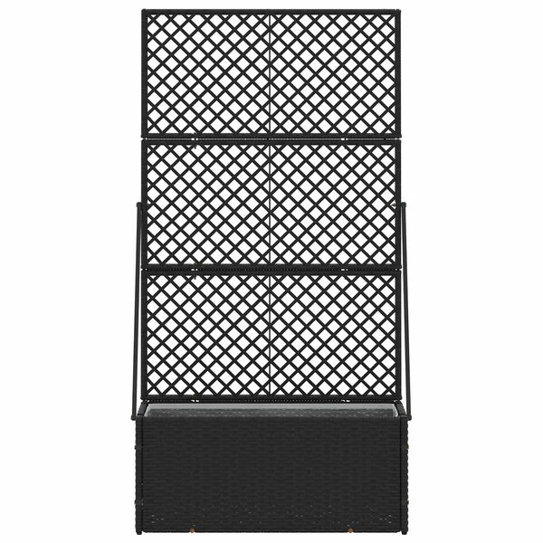 vidaXL Cache-pot de jardin Noir 70 x 30 x 135 cm M&eacute;tal