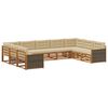 vidaXL Ensemble de canap&eacute;s d'ext&eacute;rieur 9 pc Naturel et Beige