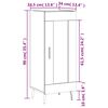 vidaXL Buffet Noir 34,5x34x90 cm Bois d'ing&eacute;nierie