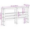 vidaXL T&ecirc;te de lit avec &eacute;tag&egrave;res marron cire 135 cm bois massif de pin