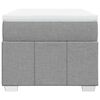 vidaXL Sommier &agrave; lattes de lit et matelas Gris clair 90x190 cm Tissu