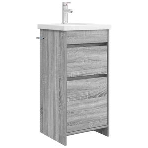 vidaXL Meuble de salle de bain avec &eacute;vier Sonoma gris