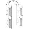 vidaXL Arche de jardin Uni Noir 115 x 37 x 226 cm