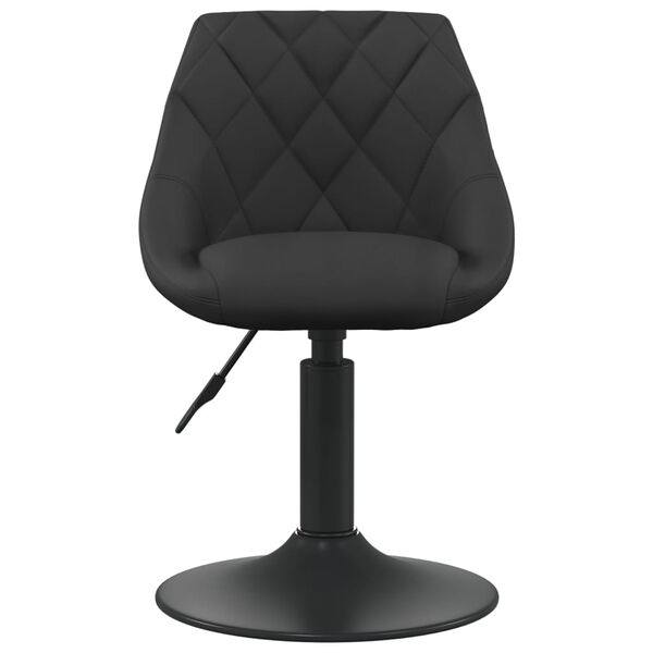 vidaXL Chaises pivotantes &agrave; manger lot de 4 noir velours