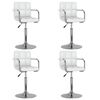 vidaXL Chaises pivotantes &agrave; manger lot de 4 blanc similicuir