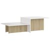 vidaXL Table basse Ch&ecirc;ne sonoma blanc 111,5x50x33 cm Bois d'ing&eacute;nierie