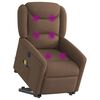vidaXL Fauteuil inclinable de massage &eacute;lectrique Marron Tissu