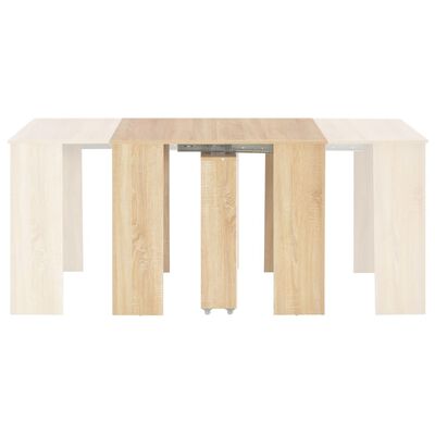 vidaXL Table à dîner extensible Chêne Sonoma 175 x 90 x 75 cm