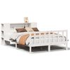 vidaXL Lit biblioth&egrave;que sans matelas blanc 150x200 cm bois pin massif