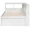 vidaXL Lit biblioth&egrave;que sans matelas blanc 75x190cm bois de pin massif