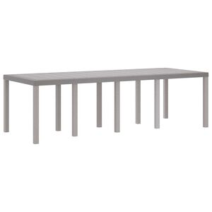 vidaXL Table de jardin r&eacute;sistante aux intemp&eacute;ries Gris clair polyrotin