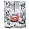 vidaXL Cloison de s&eacute;paration 160 x 170 cm Bus londonien Noir et blanc