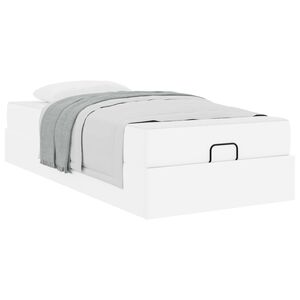 vidaXL Cadre de lit avec matelas Autre 2 pi&egrave;ces Blanc PVC