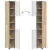 vidaXL Ensemble de mobilier de salle de bain 4 pcs Ch&ecirc;ne Sonoma