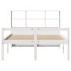 vidaXL Lit biblioth&egrave;que sans matelas blanc 160x200 cm bois pin massif