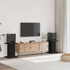 vidaXL Supports de haut-parleurs 2 pcs noir bois d'ing&eacute;nierie