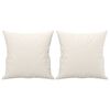 vidaXL Ensemble de canap&eacute;s 3pcs oreillers et coussins Cr&egrave;me Similicuir