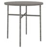 vidaXL Ensemble &agrave; manger de jardin 3 pcs R&eacute;sine tress&eacute;e Gris