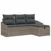 vidaXL Ensemble de Canap&eacute;s avec coussin 4 pcs Gris polyrotin