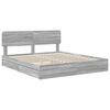 vidaXL Lit de Rangement Gris Sonoma 180 x 200 cm Bois d'ing&eacute;nierie