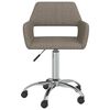 vidaXL Chaise pivotante de salle &agrave; manger Taupe Tissu