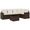 vidaXL Salon de jardin avec coussins 6 pcs marron r&eacute;sine tress&eacute;e