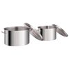 vidaXL Ensemble de 2 casseroles &agrave; bouillon 58/32 L Inox