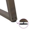 vidaXL Pieds de table &agrave; manger en forme de V, 2 pi&egrave;ces, acier naturel, 70 x (72-73,3) cm