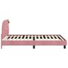 vidaXL Cadre de lit pour enfants avec t&ecirc;te de lit Rose 80 x 200 cm