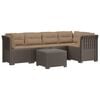 vidaXL Canap&eacute; de Jardin 5 Places avec Coussins Aspect Rotin PP