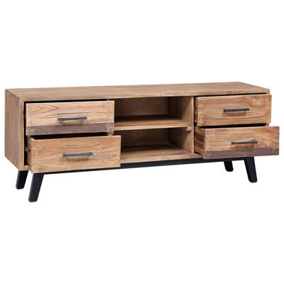 vidaXL Meuble TV 120x30x45 cm Bois de teck solide