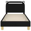 vidaXL Cadre de lit pour enfants avec t&ecirc;te de lit Noir 80 x 160 cm