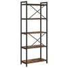 vidaXL &Eacute;tag&egrave;re Ch&ecirc;ne fum&eacute; 60 x 30 x 155 cm Bois d'ing&eacute;nierie