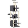 vidaXL Arbre &agrave; chat avec griffoirs en sisal Gris fonc&eacute; 180 cm