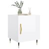 vidaXL Tables de chevet 2 pcs blanc brillant 40x40x50 cm