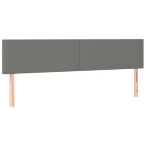 vidaXL T&ecirc;tes de lit Gris fonc&eacute; 180x5x78/88 cm Tissu