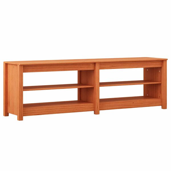vidaXL Banc &agrave; chaussures avec &eacute;tag&egrave;re Cire marron 160 x 36,5 x 50 cm