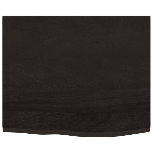 vidaXL Dessus de bureau marron fonc&eacute; 60x50x2 cm bois ch&ecirc;ne trait&eacute;