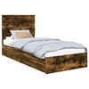 vidaXL Lit de Rangement Ch&ecirc;ne fum&eacute; 90 x 200 cm Bois d'ing&eacute;nierie