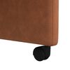 vidaXL Chaises de Salle &agrave; Manger avec Roues 2 pcs Marron Simili cuir