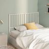vidaXL T&ecirc;te de lit de remplacement m&eacute;tal blanc 120 cm
