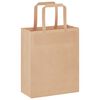 vidaXL Sacs en papier 250 pcs avec poign&eacute;es marron 18x8x22 cm